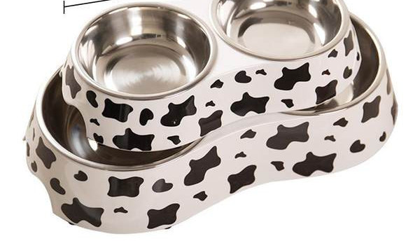 Bol dublu pentru hrana pentru caini cu aplicatii