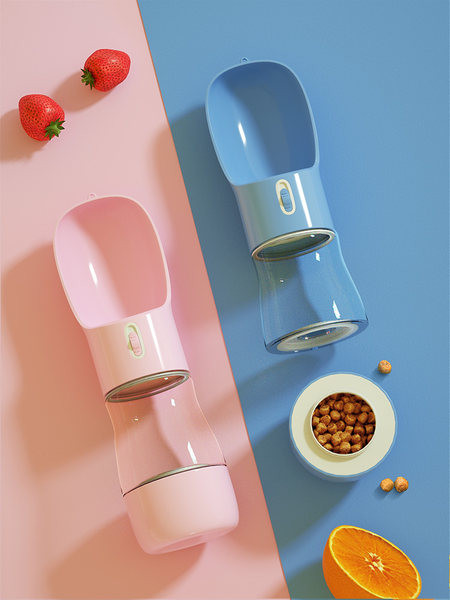 Dozator portabil tip sticla pentru caini