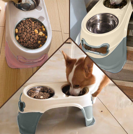 Bol dublu pentru hrana pentru caini
