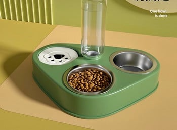 Συνδυασμένο μπολ σκύλου με θήκη για φαγητό και νερό