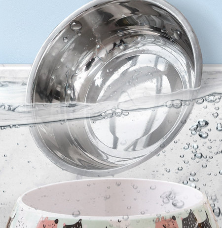 Μεταλλικό μπολ τροφής για σκύλους με εφαρμογές