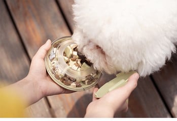 Πλαστικό μπολ τροφής για σκύλους σε στρογγυλό σχήμα