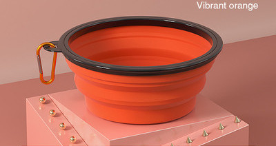 Πτυσσόμενο μπολ σιλικόνης για σκυλοτροφή