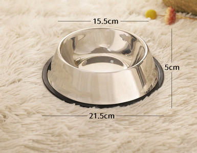 Στρογγυλό μπολ από ανοξείδωτο χάλυβα για τροφή για σκύλους