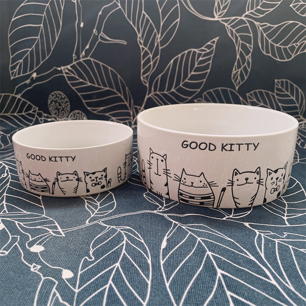 Bol din ceramică pentru animale de companie cu inscripție