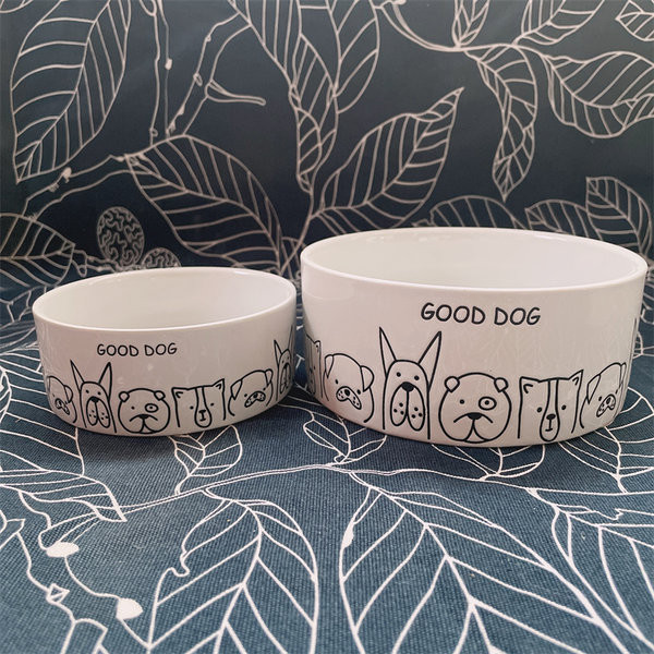 Bol din ceramică pentru animale de companie cu inscripție