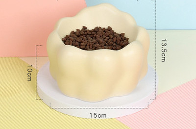 Κεραμικό στρογγυλό μπολ για φαγητό ή νερό για σκύλους και γάτες