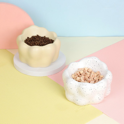 Κεραμικό στρογγυλό μπολ για φαγητό ή νερό για σκύλους και γάτες