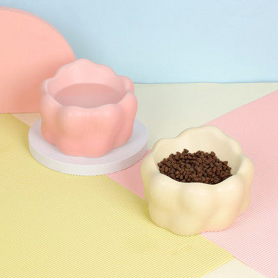 Κεραμικό στρογγυλό μπολ για φαγητό ή νερό για σκύλους και γάτες