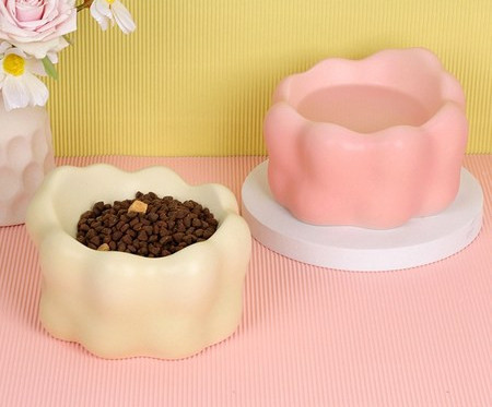 Κεραμικό στρογγυλό μπολ για φαγητό ή νερό για σκύλους και γάτες