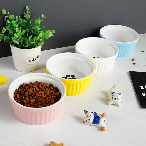 Boluri ceramice pentru mancare si apa cu suport