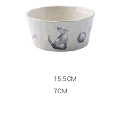 Κεραμικό μπολ τροφής για σκύλους με ξύλινη βάση