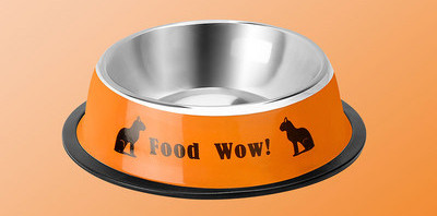 Bol rotund din oțel inoxidabil pentru hrana pentru câini