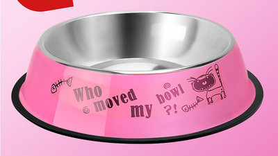 Bol rotund din oțel inoxidabil pentru hrana pentru câini