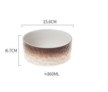 Bol de mâncare din ceramică cu suport din lemn pentru câini