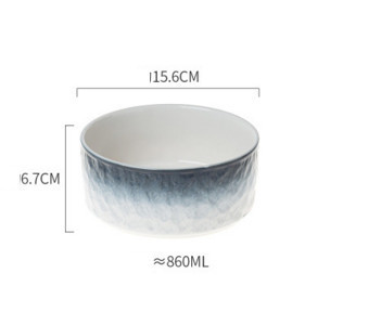 Bol de mâncare din ceramică cu suport din lemn pentru câini