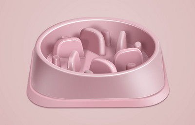 Bol rotund din plastic pentru animale de companie în trei modele