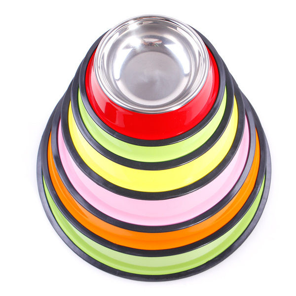 Bol rotund pentru hrana pentru caini din otel inoxidabil