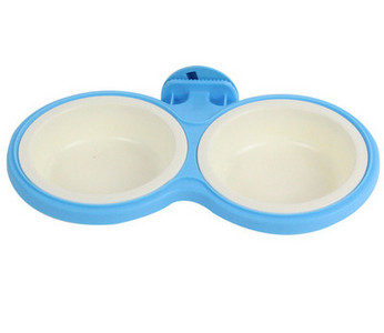 Bol din plastic pentru câini cu suport pentru cușcă