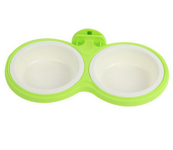 Bol din plastic pentru câini cu suport pentru cușcă