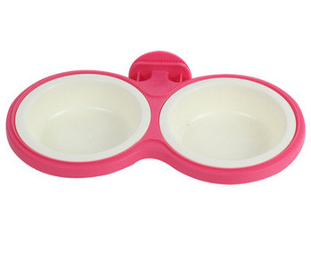 Bol din plastic pentru câini cu suport pentru cușcă