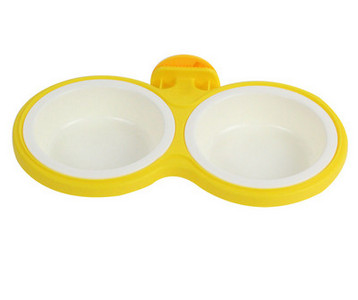 Bol din plastic pentru câini cu suport pentru cușcă