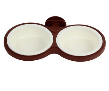 Bol din plastic pentru câini cu suport pentru cușcă