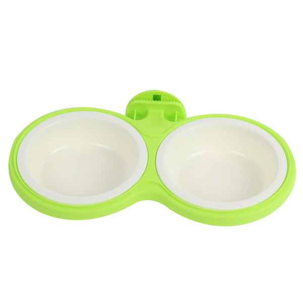 Bol din plastic pentru câini cu suport pentru cușcă