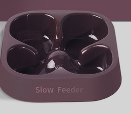 Bol pătrat pentru câini în formă de trifoi cu patru foi