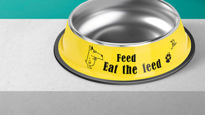 Metalna posuda sa natpisom - za pse