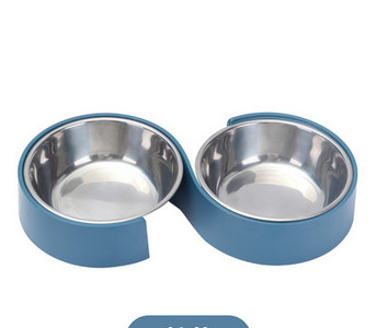 Dvostruka posuda za pse izrađena od plastike i nehrđajućeg čelika