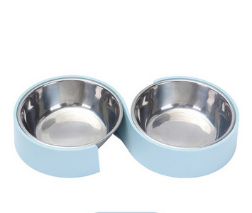 Dvostruka posuda za pse izrađena od plastike i nehrđajućeg čelika