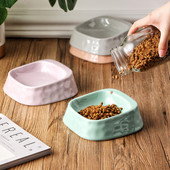 Τετράγωνο κεραμικό μπολ για σκυλοτροφή