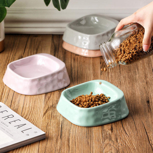 Τετράγωνο κεραμικό μπολ για σκυλοτροφή