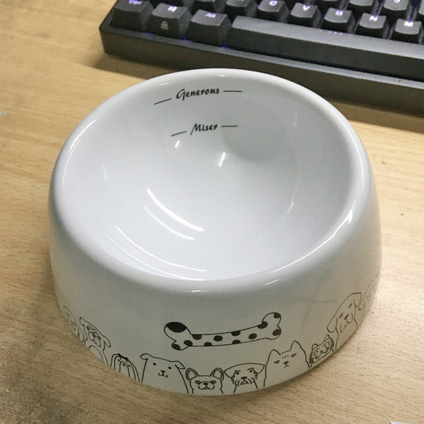 Bol rotund din ceramică pentru mâncare pentru câini