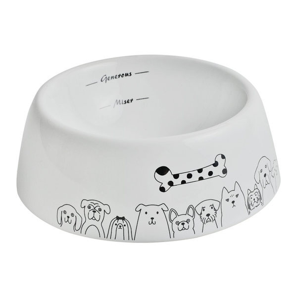 Bol rotund din ceramică pentru mâncare pentru câini