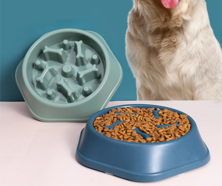 Plastična okrugla posuda za sporo hranjenje - za pse