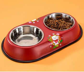 Kahekordne aplikatsiooniga metallkauss koertele