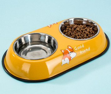 Kahekordne aplikatsiooniga metallkauss koertele