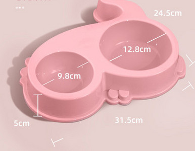 Plastikust kahekordne roostevabast terasest kauss koeratoidu jaoks