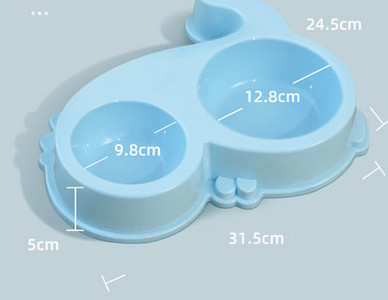 Plastikust kahekordne roostevabast terasest kauss koeratoidu jaoks