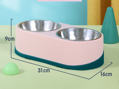 Bol combinat pentru apă și mâncare și compartiment pentru hrănire lentă