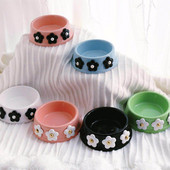 Bol din ceramica pentru caini cu decor floral