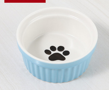 Στρογγυλό κεραμικό μπολ για τροφή για σκύλους