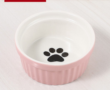 Στρογγυλό κεραμικό μπολ για τροφή για σκύλους