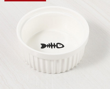 Στρογγυλό κεραμικό μπολ για τροφή για σκύλους