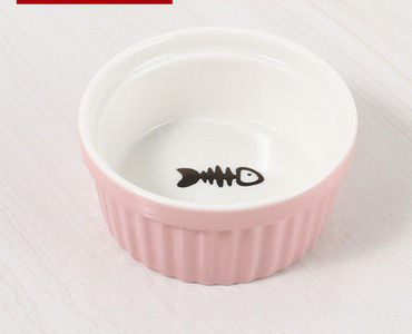 Στρογγυλό κεραμικό μπολ για τροφή για σκύλους