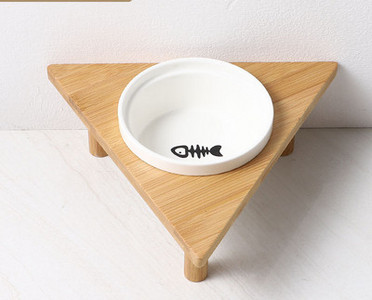 Στρογγυλό κεραμικό μπολ για τροφή για σκύλους