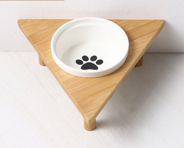 Στρογγυλό κεραμικό μπολ για τροφή για σκύλους