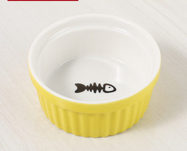 Στρογγυλό κεραμικό μπολ για τροφή για σκύλους